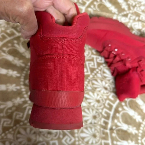 Timberland Euro Hiker Rip Comfortable Boots All Red Men's TB0A1507 - Size 7.5 - Picture 4 of 8